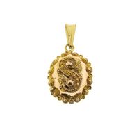 Two-tone antique gold pendant with Zeeland knots