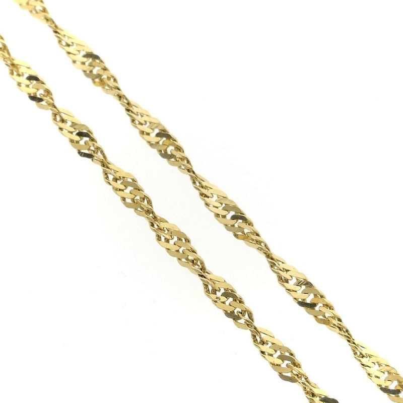 Image 7 of Gold twisted gourmet link chain