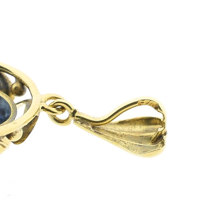 Image 9 of Gold pendant with Aquamarine