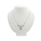 Image 1 of White gold S-link necklace with diamond | Approx. 0.34 ct.