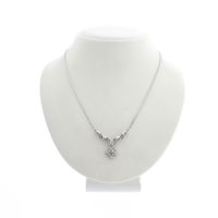White gold S-link necklace with diamond | Approx. 0.34 ct.