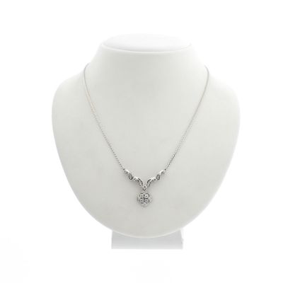 White gold S-link necklace with diamond | Approx. 0.34 ct. Image 1 of White gold S-link necklace with diamond | Approx. 0.34 ct.