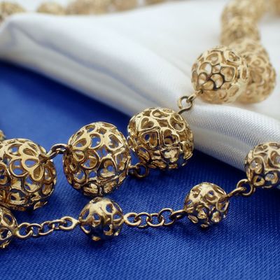 Image 2 of 18K Vintage Gold Fantasy Link Chain | 76 cm