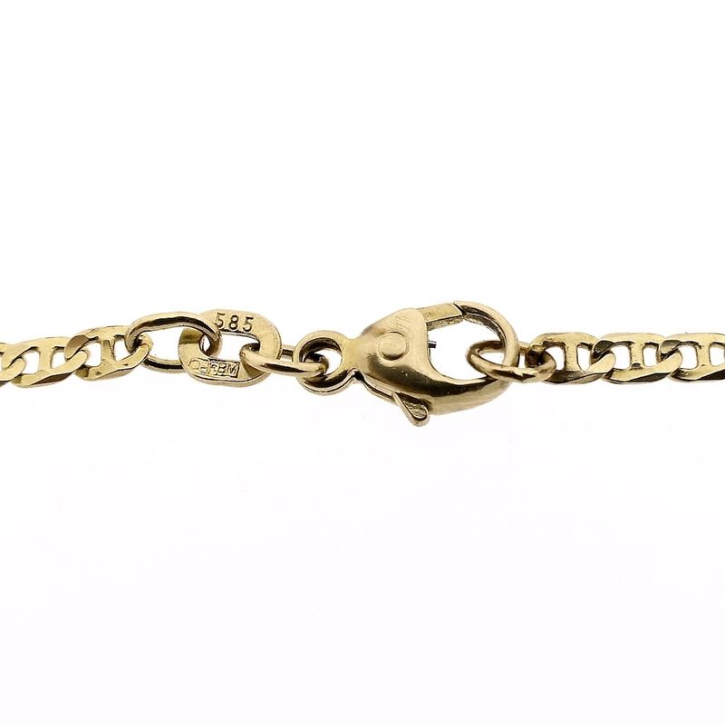 Image 2 of Gold subtle Figaro link bracelet | 18.5 cm