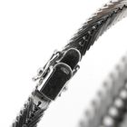 Image 11 of White gold herringbone link bracelet with 1.00 ct. diamonds.