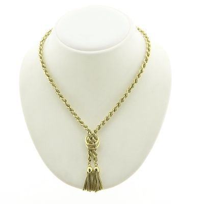 Image 1 of Golden twisted link chain.