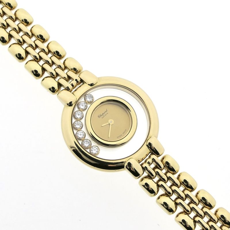 Image 13 of Chopard Happy Diamonds 4101 1; 18k gold women's watch with diamonds
