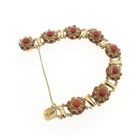 Image 10 of Gold bracelet with blood corals; Antique | 19 cm