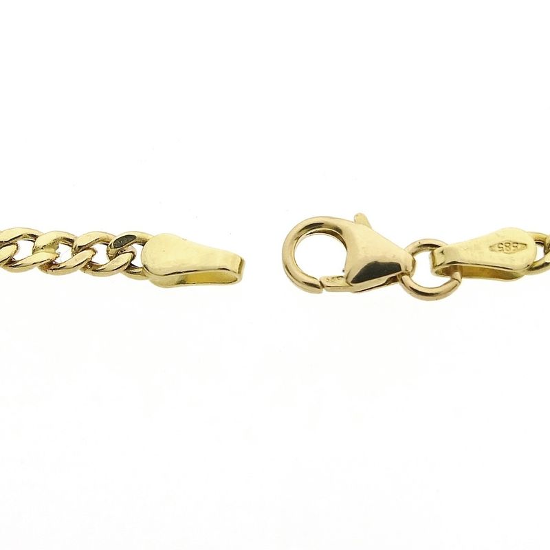 Image 7 of Gold gourmet link bracelet with a heart | 18.5 cm