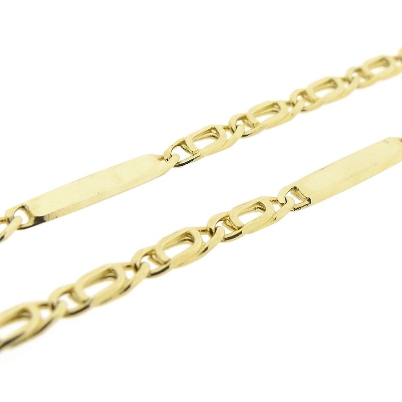 Image 3 of Gold closed figaro link chain | 46 cm