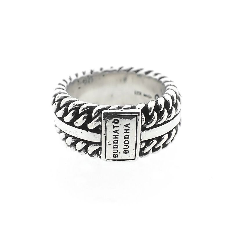 Image 4 of Silver Buddha to Buddha ring Chain texture