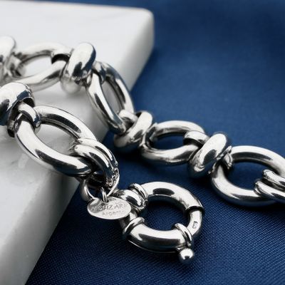 Image 2 of Monzario Silver Fantasy Link Bracelet