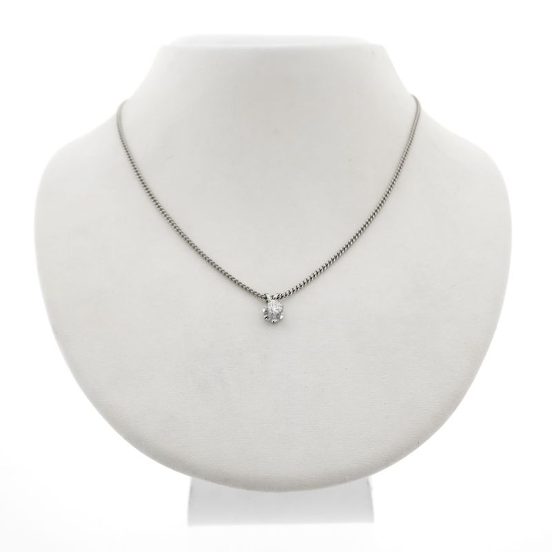 Image 3 of White gold pendant with diamond | 0.22 ct.