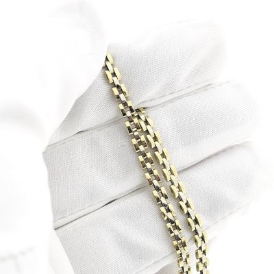 Image 2 of Two-tone gold Bismarck link bracelet | 21 cm