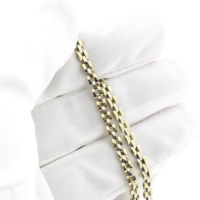Image 2 of Two-tone gold Bismarck link bracelet | 21 cm