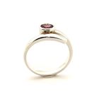 Image 3 of Silver solitaire ring with an oval cut amethyst stone