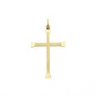 Afbeelding 1 van Gematteerd gouden hanger van een kruis