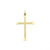 Gematteerd gouden hanger van een kruis