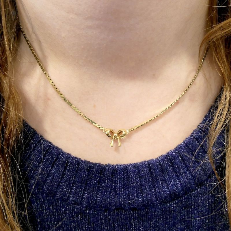 Image 3 of Necklace with bow | 43 cm