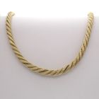 Image 4 of Gold twisted mesh link necklace