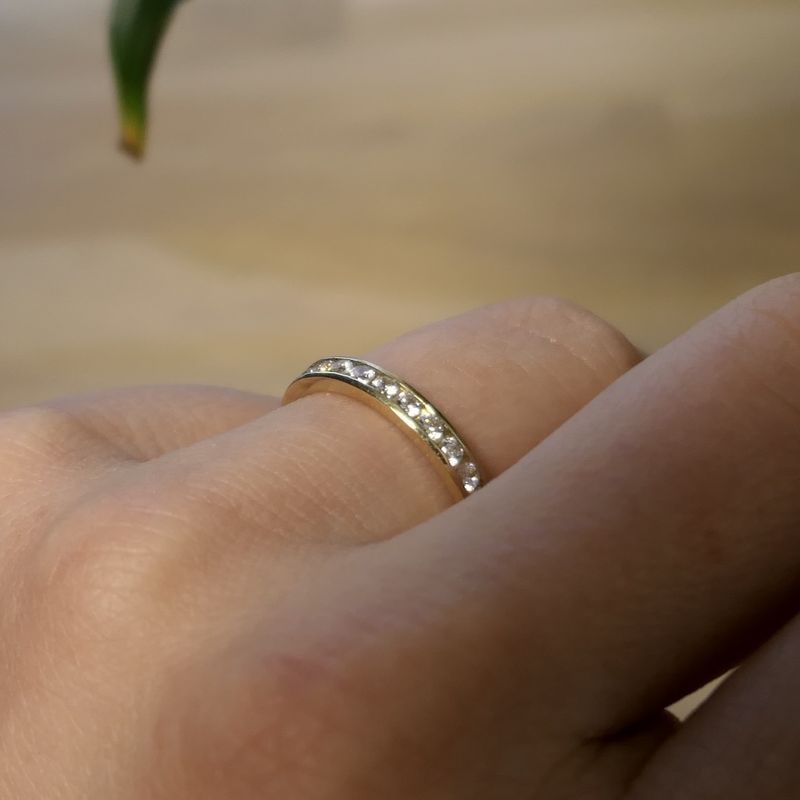 Image 6 of Gold alliance ring with zirconia