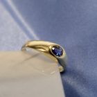 Image 2 of 18 carat gold ring with blue sapphire