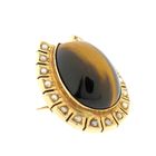 Image 3 of Gold brooch with tiger's eye and pearls