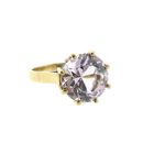 Image 8 of 9 carat solitaire ring with light pink zirconia