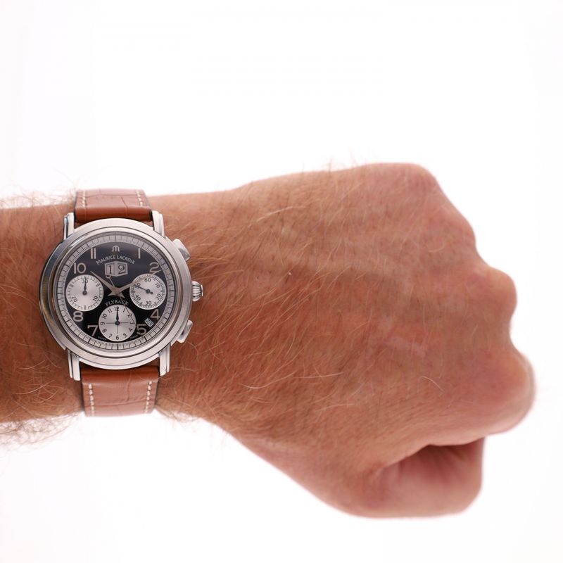 Afbeelding 10 van Maurice Lacroix Masterpiece 'Flyback Annuaire' MP6098; Automatisch Heren Horloge