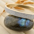 Image 9 of Gold bangle with diamonds; Casa Gi; Size S/M