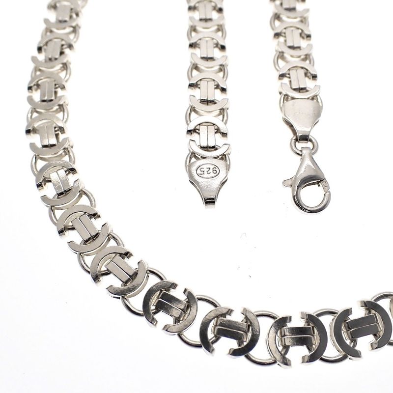 Image 1 of Silver flat king chain | 50 cm