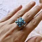 Image 3 of Silver ring with turquoise.