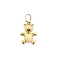 Gold teddy bear pendant