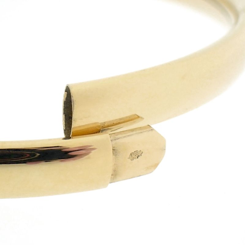 Image 7 of Gold smooth slave bracelet | Ø 60 mm