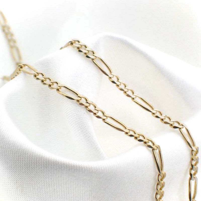 Image 2 of Two-tone gold Figaro chain | 52 cm