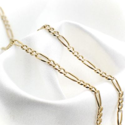 Two-tone gold Figaro chain | 52 cm Image 2 of Two-tone gold Figaro chain | 52 cm