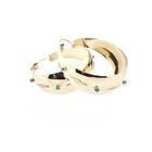 Image 4 of Golden oriental earrings with turquoise; Ø 45 mm