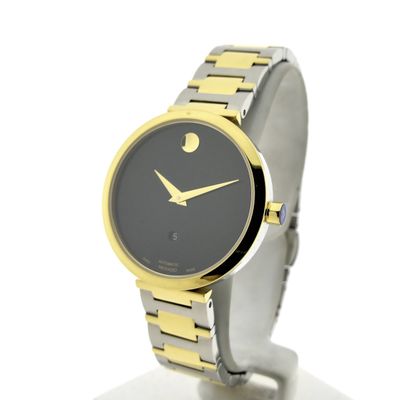 Movado Museum Classic; Two-tone automatic women's watch with black dial; 0607679 Image 2 of Movado Museum Classic; Two-tone automatic women's watch with black dial; 0607679