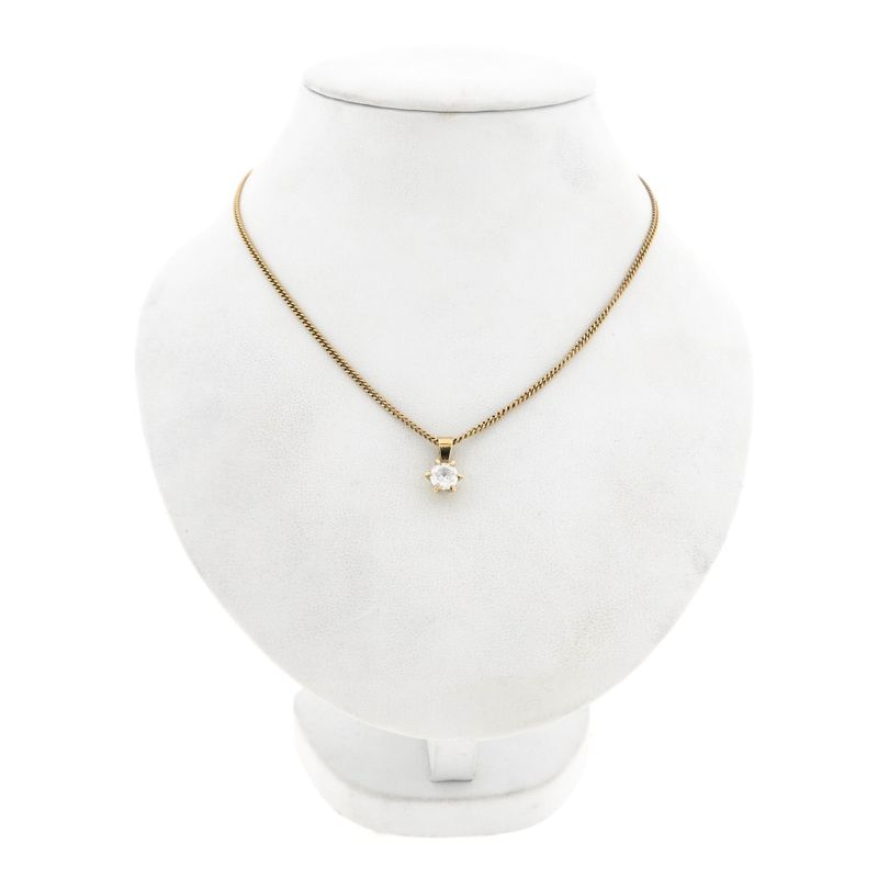 Image 3 of Gold Pendant with Zirconia