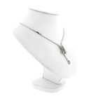 Afbeelding 5 van Witgouden ketting met vaste hanger; Saffier