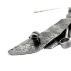 Image 7 of Silver abstract brooch with zirconia stones