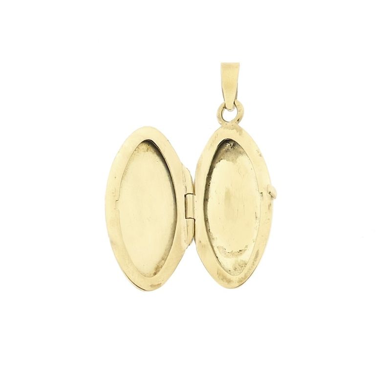 Image 5 of Vintage gold locket pendant; Floral design