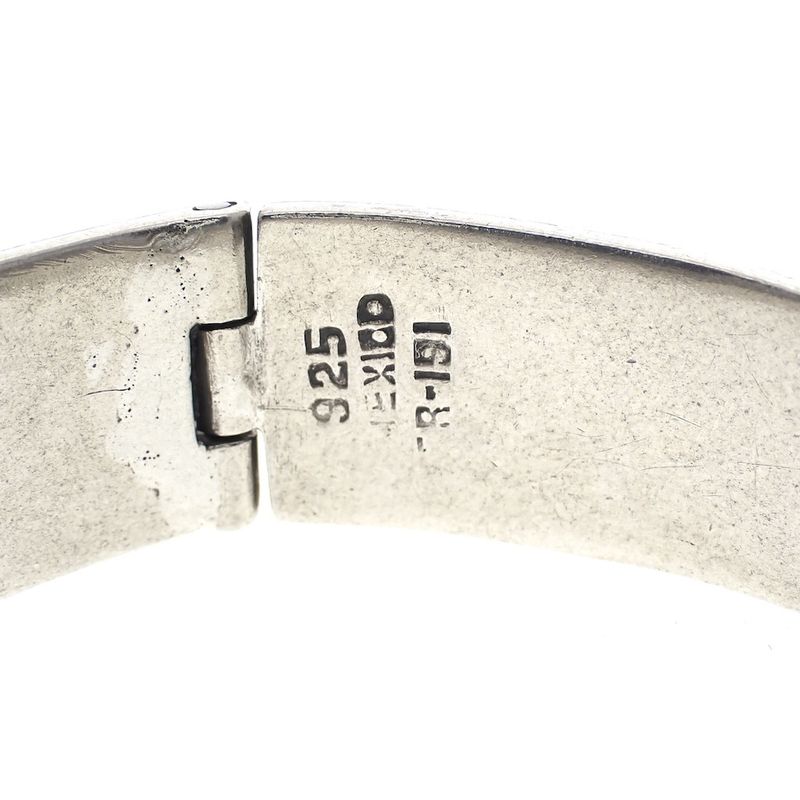 Image 4 of Silver slave bracelet with an enamel mosaic; Size S