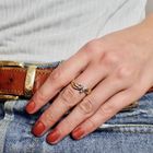 Image 3 of Golden fantasy ring with diamonds | 0.04 ct.