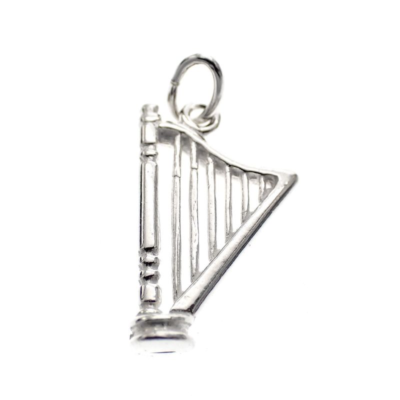 Image 1 of Silver charm; Harp
