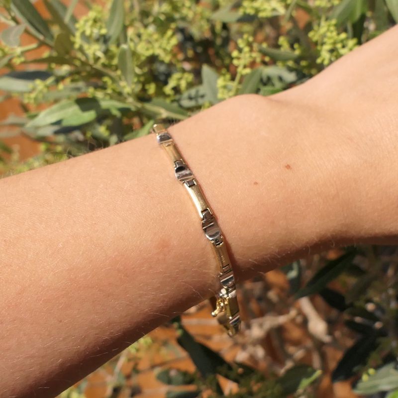 Image 8 of Two-tone gold fantasy link bracelet