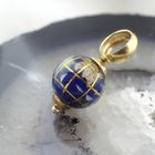 Image 2 of 18 carat gold globe pendant with enamel