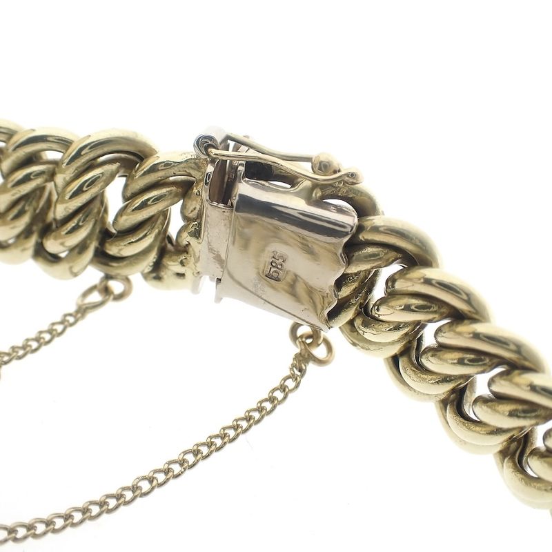 Image 5 of Gold French gourmet link bracelet | 22 cm