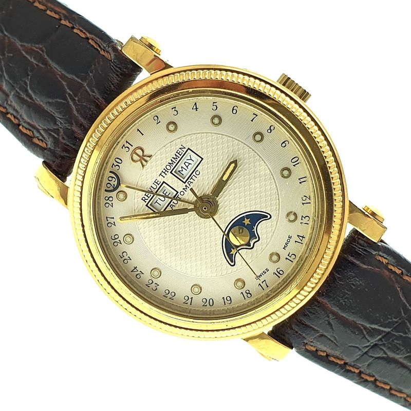Image 1 of Revue Thommen Triple-calendar; Automatic men's watch with moon phase