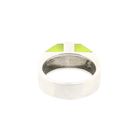 Image 6 of White gold ring with chrysoprase and diamonds; 0.27 ct.
